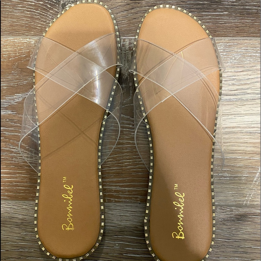 Clear CrossOver Sandals NEW